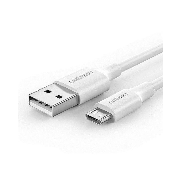 Cáp chuyển USB 2.0 A đến Micro USB Mạ niken 0,25m (Trắng) UGREEN 60139